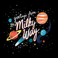 Greetings From The Milky Way Cropped Hoodie | Artistshot