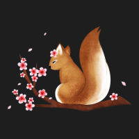 Vintage Squirrel Japanese Cherry Blossom Flower Classic T-shirt | Artistshot