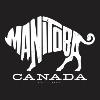 Vintage Manitoba Buffalo With Text White T-shirt | Artistshot