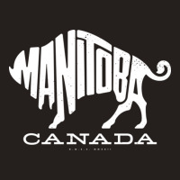 Vintage Manitoba Buffalo With Text White Tank Top | Artistshot