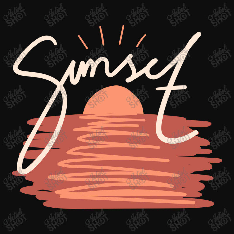 Sunset Crop Top by Words Art | Artistshot