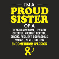 Proud Sister Of An Endometriosis Awareness Warrior Ladies Fitted T-shirt | Artistshot