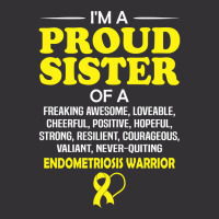 Proud Sister Of An Endometriosis Awareness Warrior Vintage Short | Artistshot