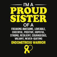 Proud Sister Of An Endometriosis Awareness Warrior Scorecard Crop Tee | Artistshot