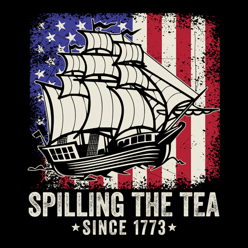 Spilling The Tea Since 1773 Funny American Us Flag History Teacher Zipper Hoodie | Artistshot