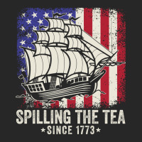 Spilling The Tea Since 1773 Funny American Us Flag History Teacher Men's T-shirt Pajama Set | Artistshot