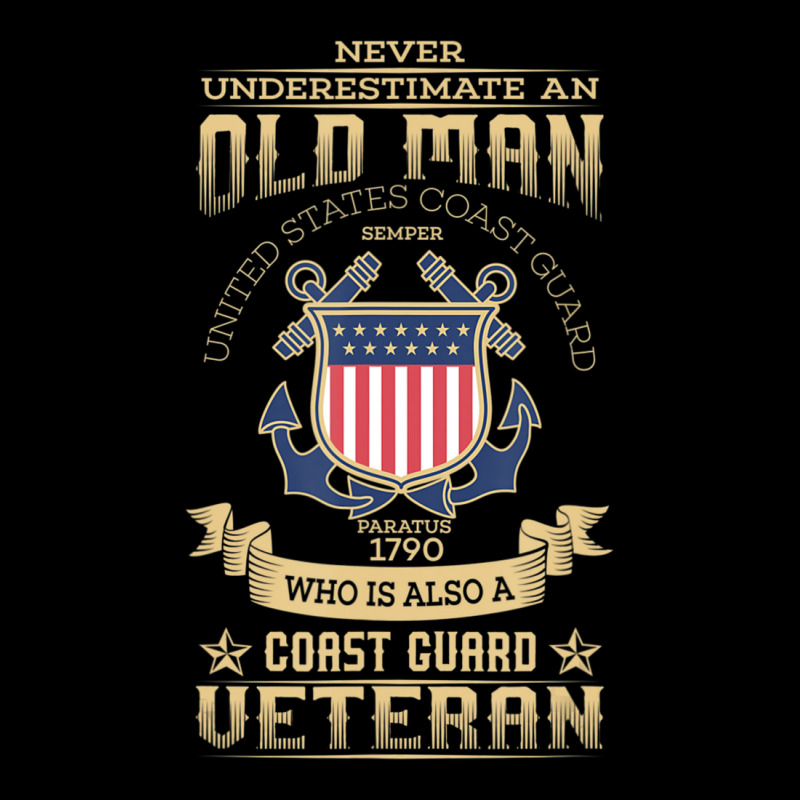 Mens Never Underestimate An Old Man Coast Guard Gif Youth Jogger | Artistshot