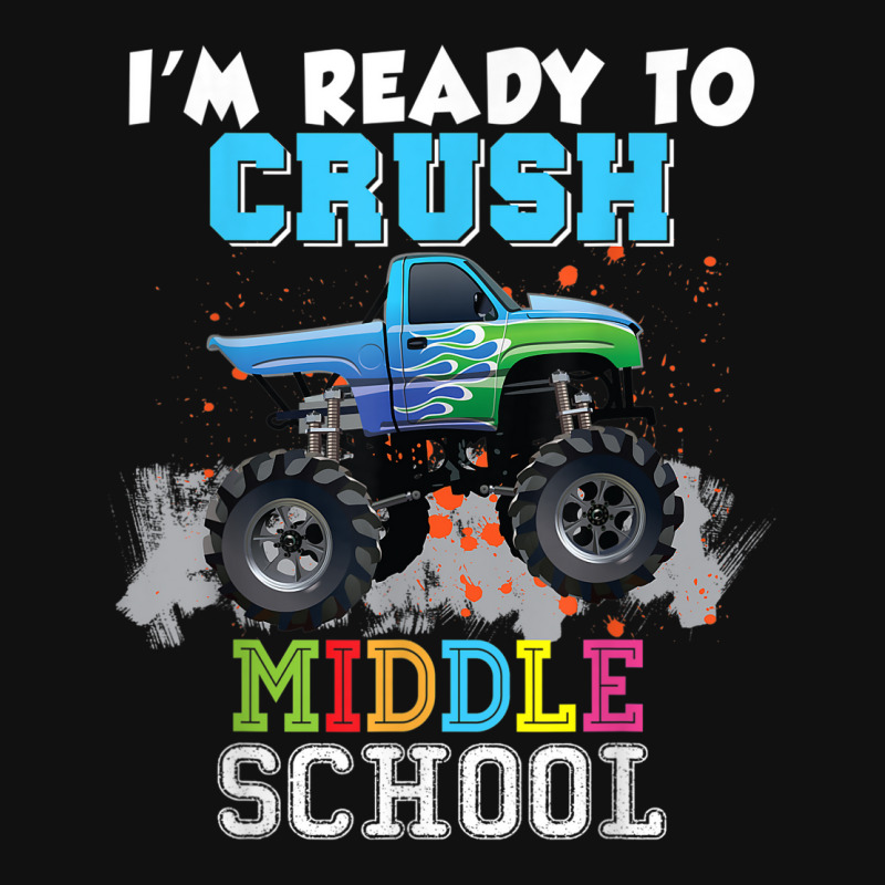 I'm Ready To Crush Middle School Monster Truck Kid002 Front Car Mat By ...