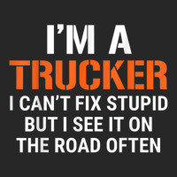 Funny I'm A Truck Driver Can't Fix Stupid Men's T-shirt Pajama Set | Artistshot