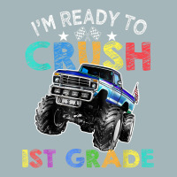 Funny I'm Ready To Crush 1st Grade Monster Truck Back To Sch Unisex Sherpa-lined Denim Jacket | Artistshot