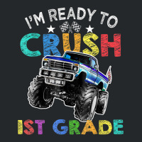 Funny I'm Ready To Crush 1st Grade Monster Truck Back To Sch Crewneck Sweatshirt | Artistshot