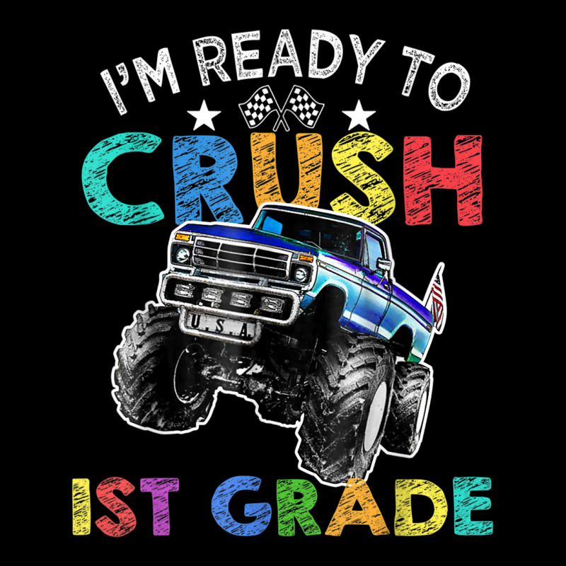 Funny I'm Ready To Crush 1st Grade Monster Truck Back To Sch Men's 3/4 Sleeve Pajama Set | Artistshot