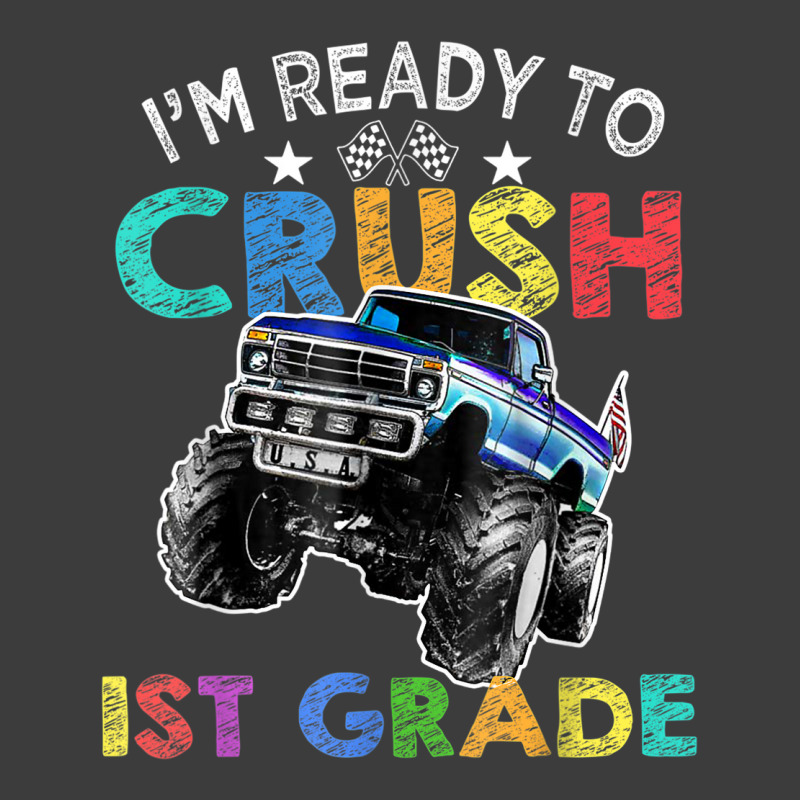 Funny I'm Ready To Crush 1st Grade Monster Truck Back To Sch Men's Polo Shirt | Artistshot