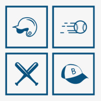 Baseball Stickers With Ball, Helmet, Cap And Bats Ladies Fitted T-shirt | Artistshot