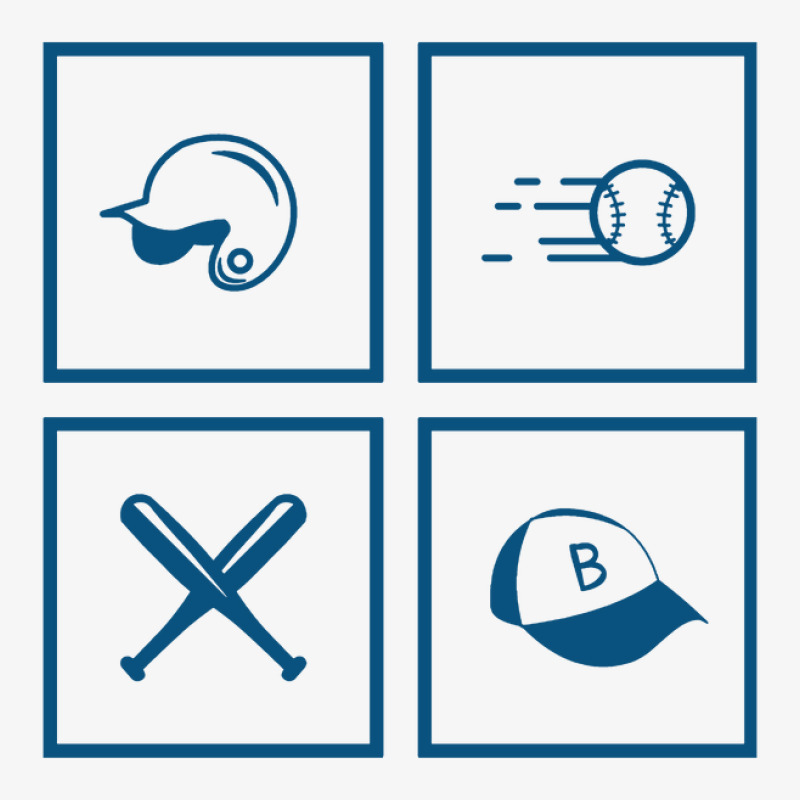 Baseball Stickers With Ball, Helmet, Cap And Bats Ladies Fitted T-Shirt by Reginaisa | Artistshot