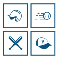 Baseball Stickers With Ball, Helmet, Cap And Bats Crop Top | Artistshot