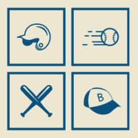 Baseball Stickers With Ball, Helmet, Cap And Bats Cropped Hoodie | Artistshot