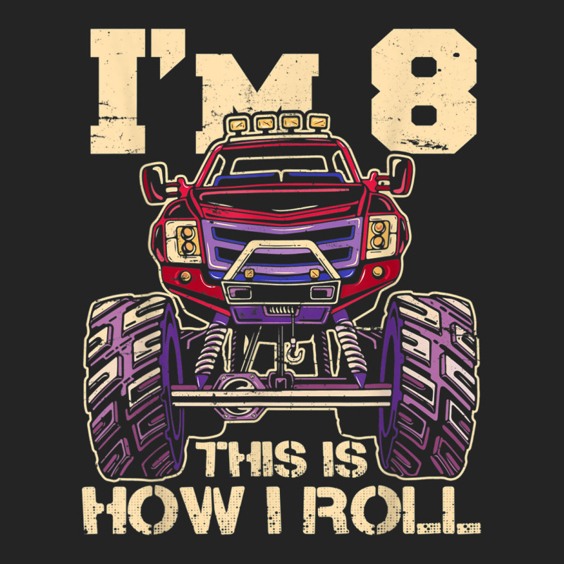 Funny Kids Monster Truck 8th Birthday Party  Gift 3/4 Sleeve Shirt | Artistshot
