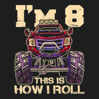 Funny Kids Monster Truck 8th Birthday Party  Gift Classic T-shirt | Artistshot