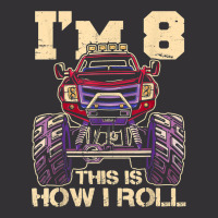 Funny Kids Monster Truck 8th Birthday Party  Gift Vintage Hoodie And Short Set | Artistshot