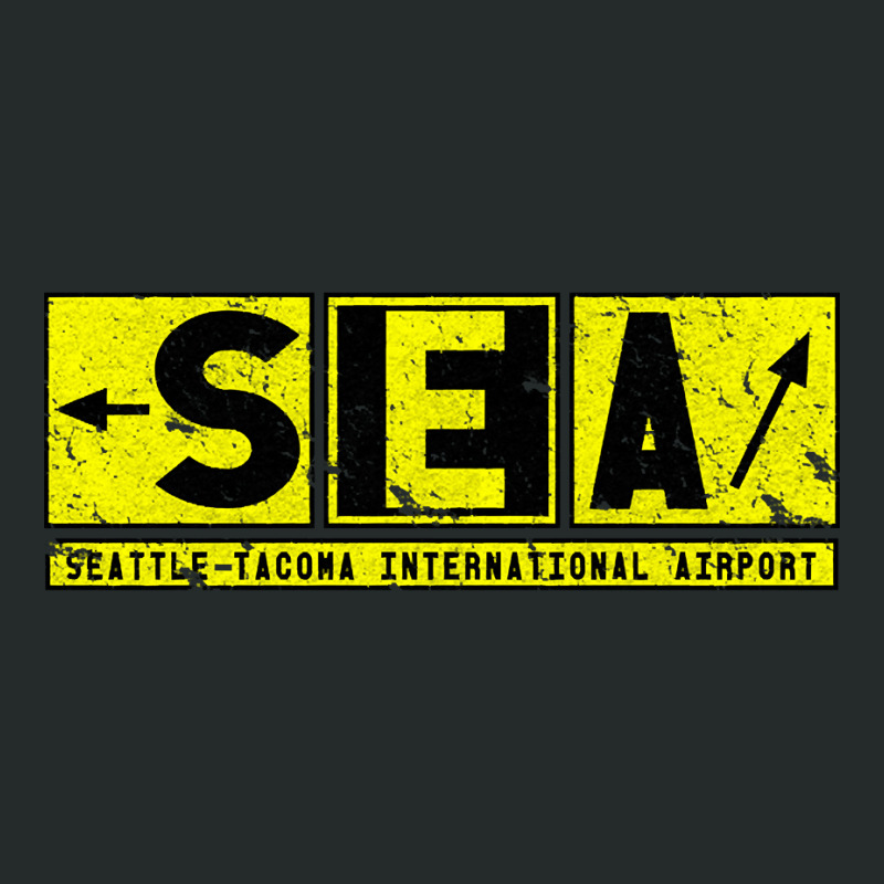 Sea Seatac Seattle Tacoma Airport Code Taxiway Sign Vintage Women's Triblend Scoop T-shirt by Jerhogen528 | Artistshot