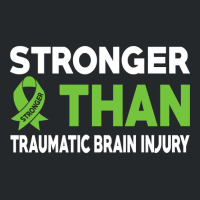 Stronger Than Traumatic Brain Injury Awareness Warrior Crewneck Sweatshirt | Artistshot