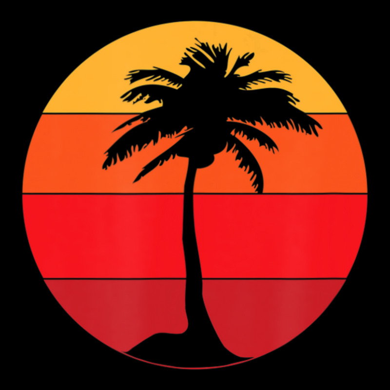 Pacific Ocean Beach Palm Tree Sun Retro Vintage Pocket T-Shirt by yumgaugeteuda | Artistshot