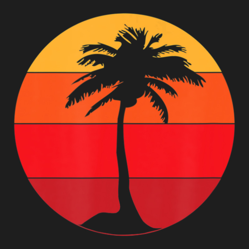 Pacific Ocean Beach Palm Tree Sun Retro Vintage Classic T-shirt by yumgaugeteuda | Artistshot