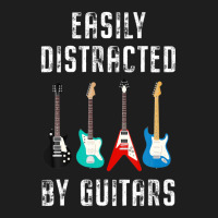 Vintage Music Easily Distracted Guitars String Instrument Classic T-shirt | Artistshot