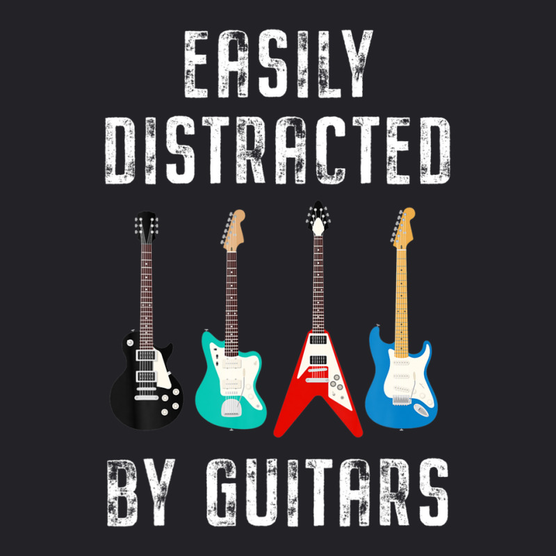 Vintage Music Easily Distracted Guitars String Instrument Youth Tee | Artistshot