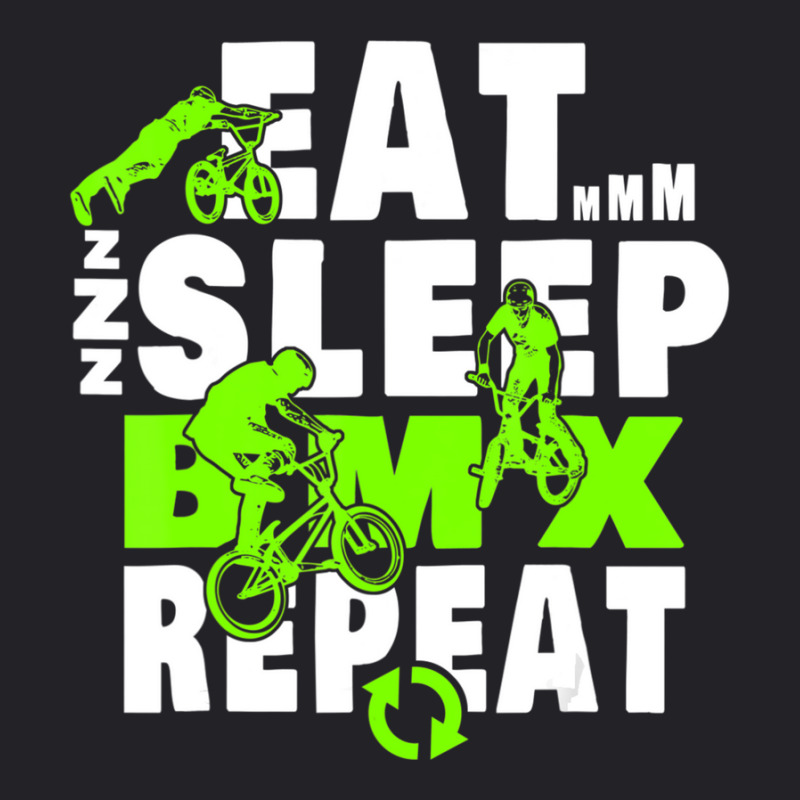 Eat Sleep Bmx Repeat Funny Bicycle Gift Motocross Youth Tee by femalesbaubles | Artistshot