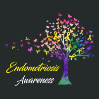 Tree Ribbons Endometriosis Awareness Support Endometriosis Warrior Gif Women's Triblend Scoop T-shirt | Artistshot