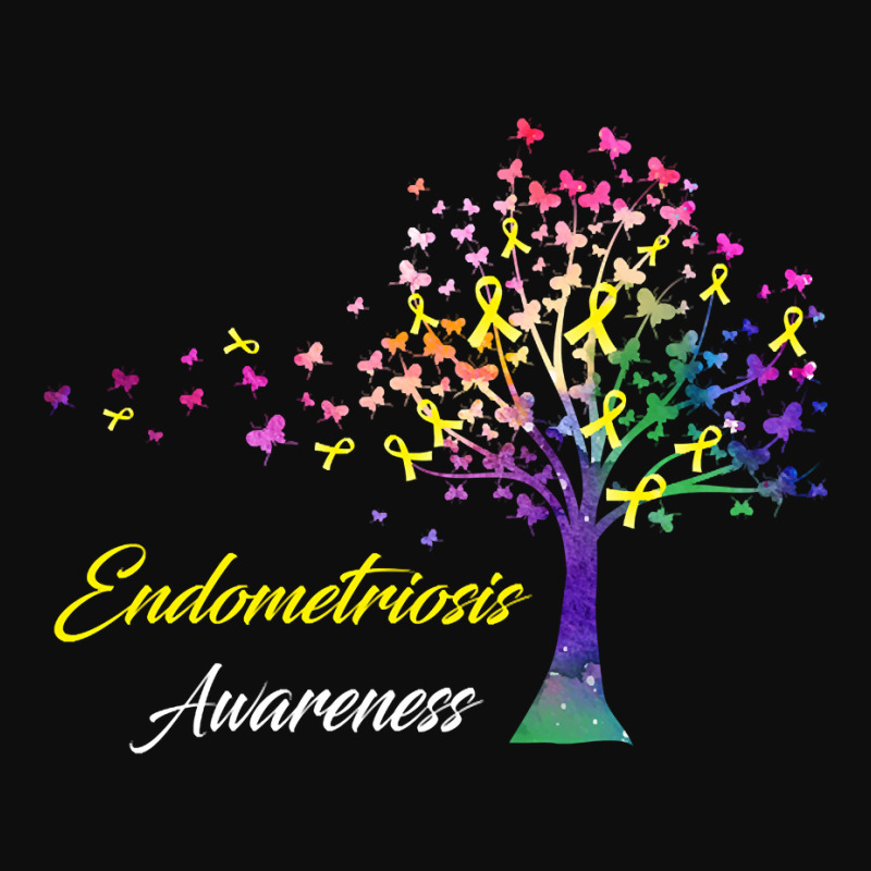 Tree Ribbons Endometriosis Awareness Support Endometriosis Warrior Gif Crop Top by poppyallen | Artistshot