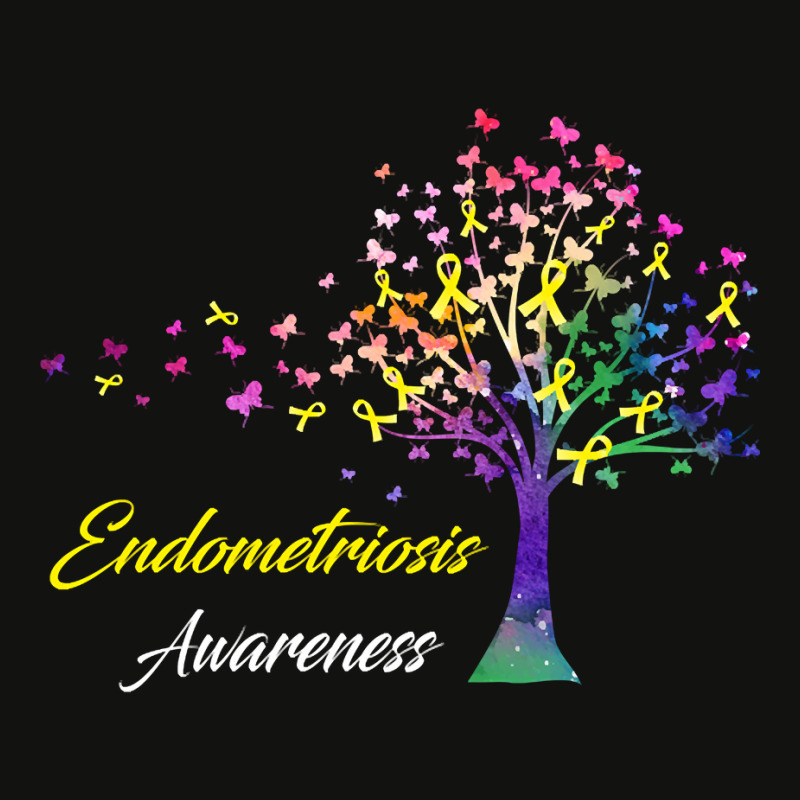 Tree Ribbons Endometriosis Awareness Support Endometriosis Warrior Gif Scorecard Crop Tee by poppyallen | Artistshot