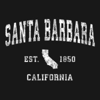 Santa Barbara California Ca Vintage Athletic Sports Flannel Shirt | Artistshot