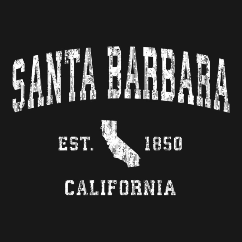 Santa Barbara California Ca Vintage Athletic Sports Flannel Shirt by bummercaught | Artistshot