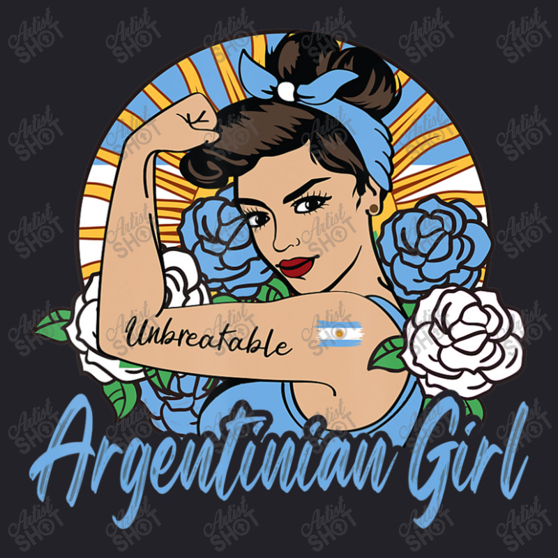 Argentina Girl Argentinian Mujer Argentine Flag Unisex Sherpa-Lined Denim Jacket by Min05 | Artistshot