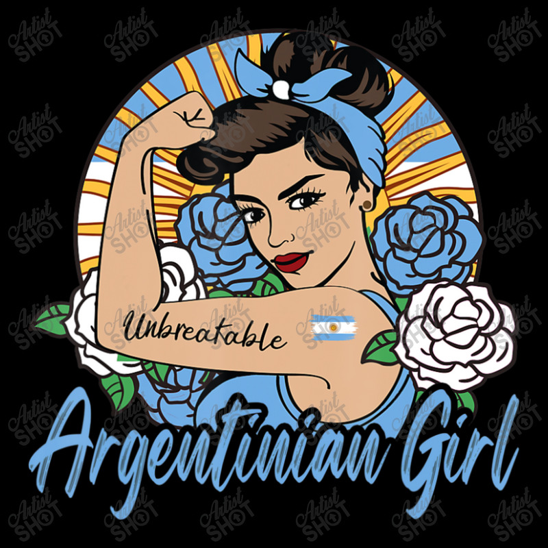 Argentina Girl Argentinian Mujer Argentine Flag V-Neck Tee by Min05 | Artistshot