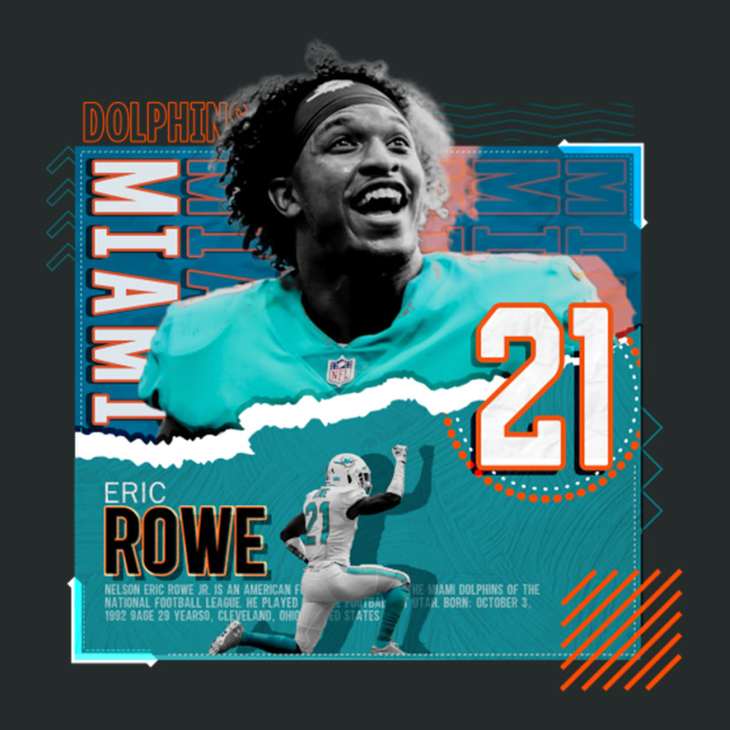 Eric Rowe Football Paper Poster Dolphins Women's Triblend Scoop T-shirt by JemmaLyna | Artistshot