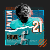 Eric Rowe Football Paper Poster Dolphins Ladies Polo Shirt | Artistshot