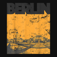 Vintage 70s Style Berlin Germany Metal Print Square | Artistshot