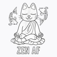 Zen Af Funny Meditating Cat Spiritual Yoga Gift For Women T-shirt | Artistshot