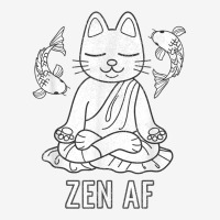 Zen Af Funny Meditating Cat Spiritual Yoga Gift For Women Portrait Canvas Print | Artistshot