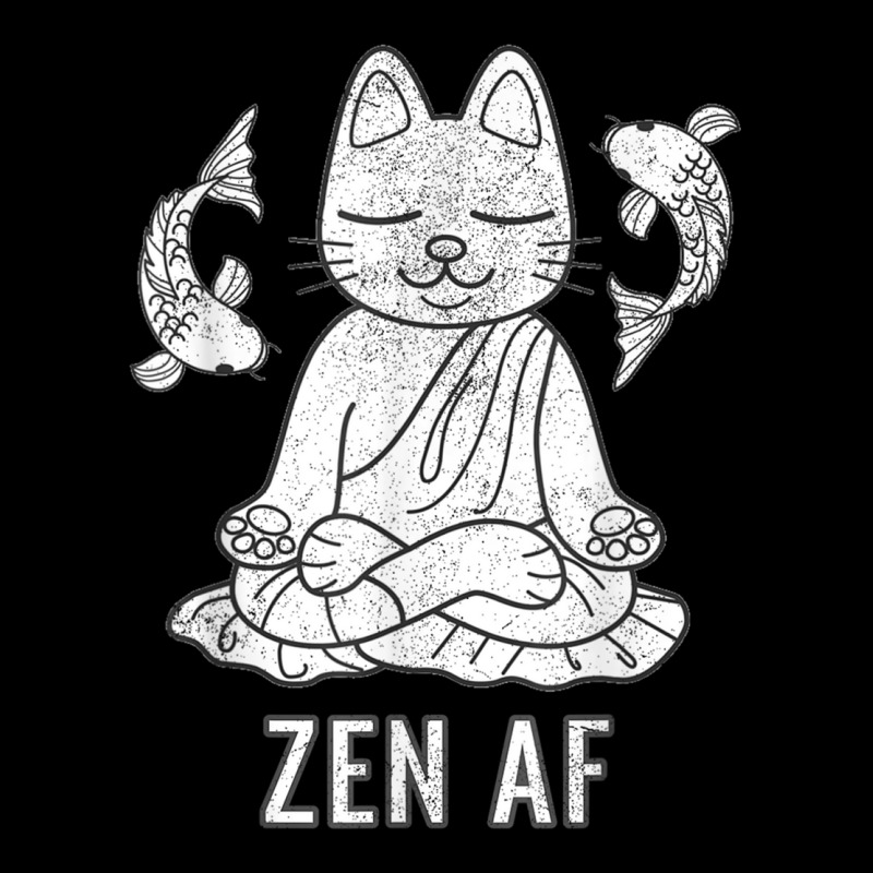 Zen Af Funny Meditating Cat Spiritual Yoga Gift For Women Men's Long Sleeve Pajama Set | Artistshot