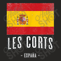 Les Corts Spain Es Flag City Top Bandera Ropa Ladies Fitted T-shirt | Artistshot