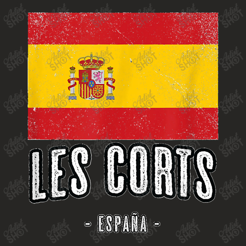 Les Corts Spain Es Flag City Top Bandera Ropa Ladies Fitted T-Shirt by JOHNDTROUTMAN | Artistshot