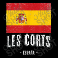 Les Corts Spain Es Flag City Top Bandera Ropa Cropped Sweater | Artistshot