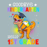 Goodbye Kindergarten Graduation Hello First Grade Dinosaur Unisex Sherpa-lined Denim Jacket | Artistshot