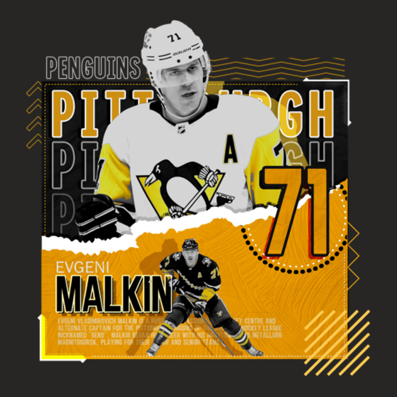 Evgeni Malkin Hockey Paper Poster Penguins Ladies Fitted T-Shirt by JemmaLyna | Artistshot