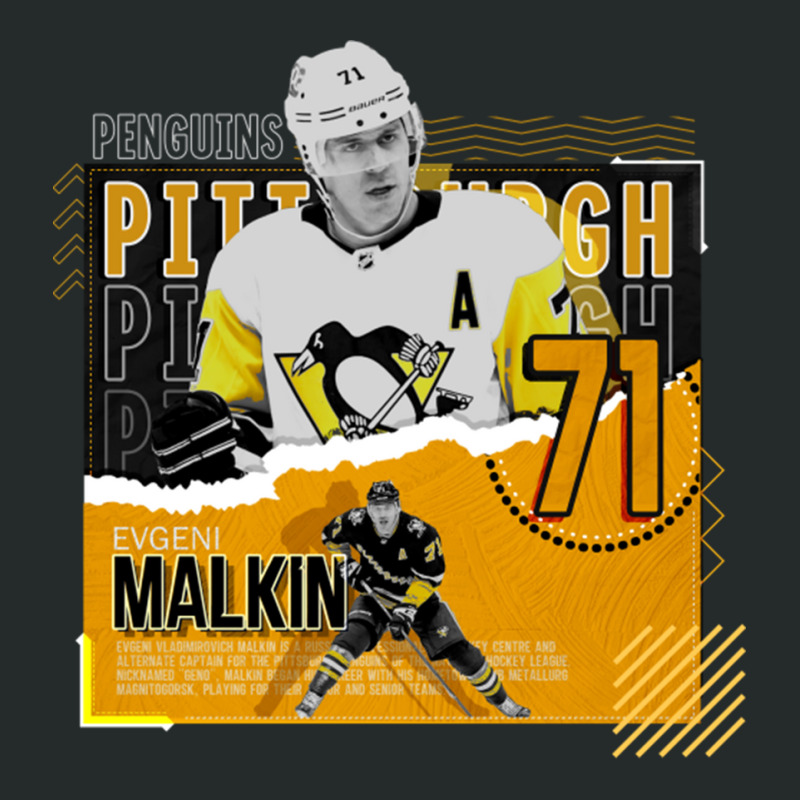 Evgeni Malkin Hockey Paper Poster Penguins Women's Triblend Scoop T-shirt by JemmaLyna | Artistshot